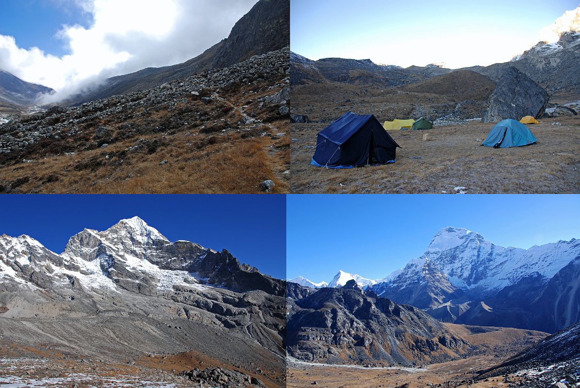 12 01 Trail From Hongu Valley To Kongme Dingma Camp, Peak 41 South Face And Chamlang West Face From Ridge Above Kongme Dingma